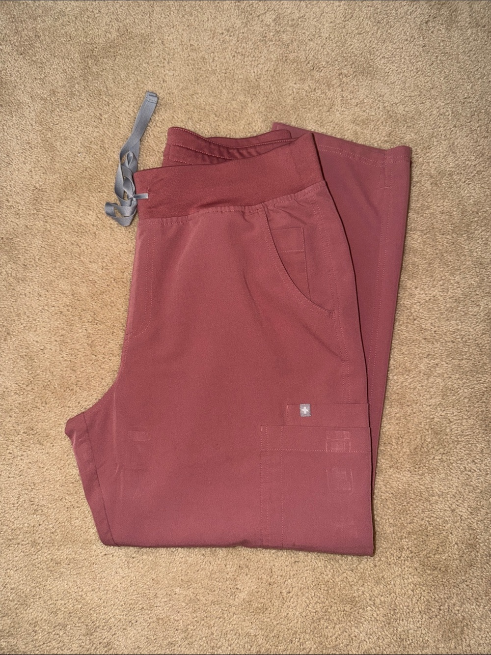Pink/Mauve Straight Leg Scrub Pants